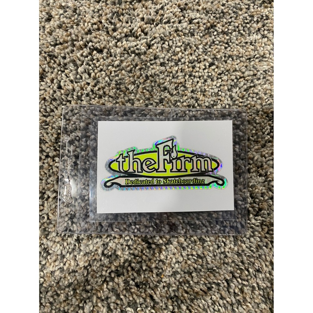 Vintage The Firm Skateboards Sticker Holographic Dedicated to Skateboarding Logo
